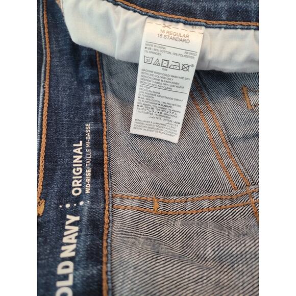 Old Navy Women's Original Mid Rise Jeans Blue 16R - Picture 4 of 5